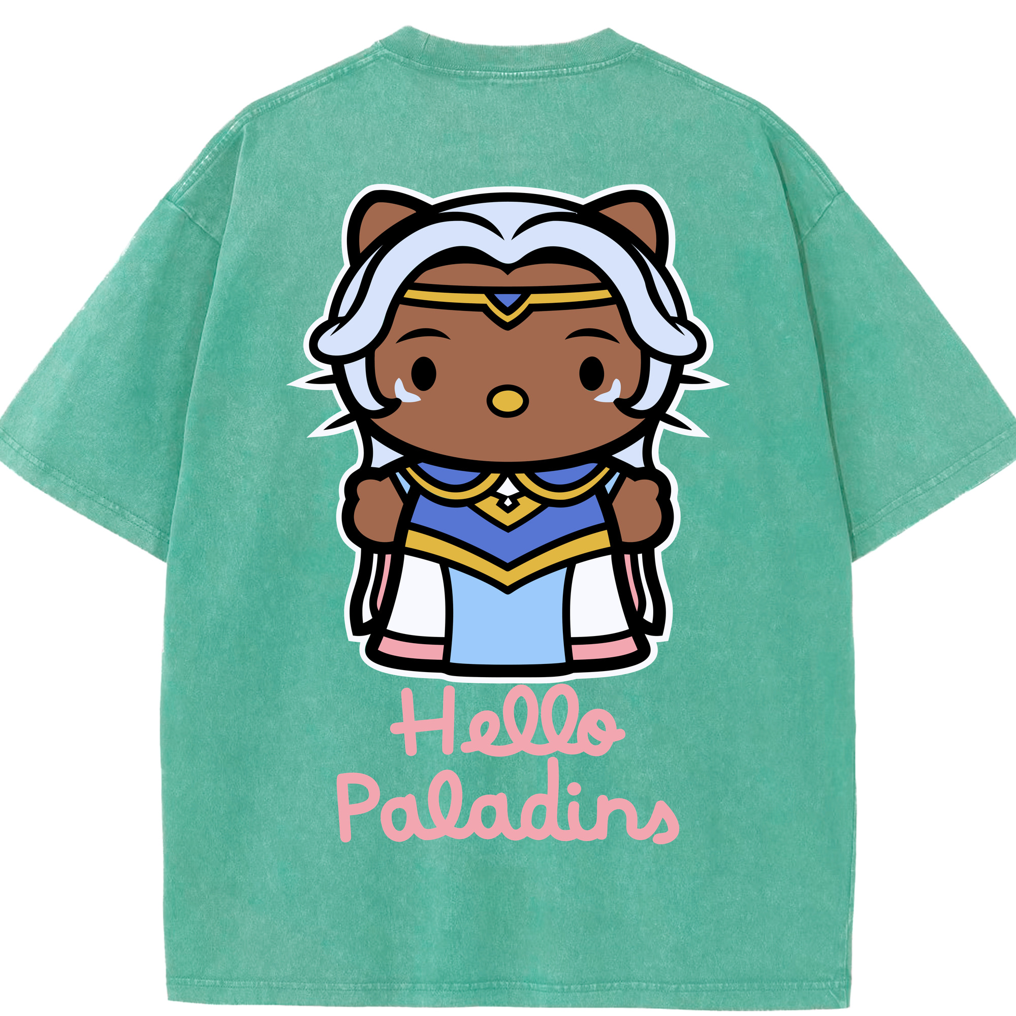 （画像用） Hello Kitty ハローキティ 綿100% ヴィンテージ風 半袖Tシャツ（背面プリント）